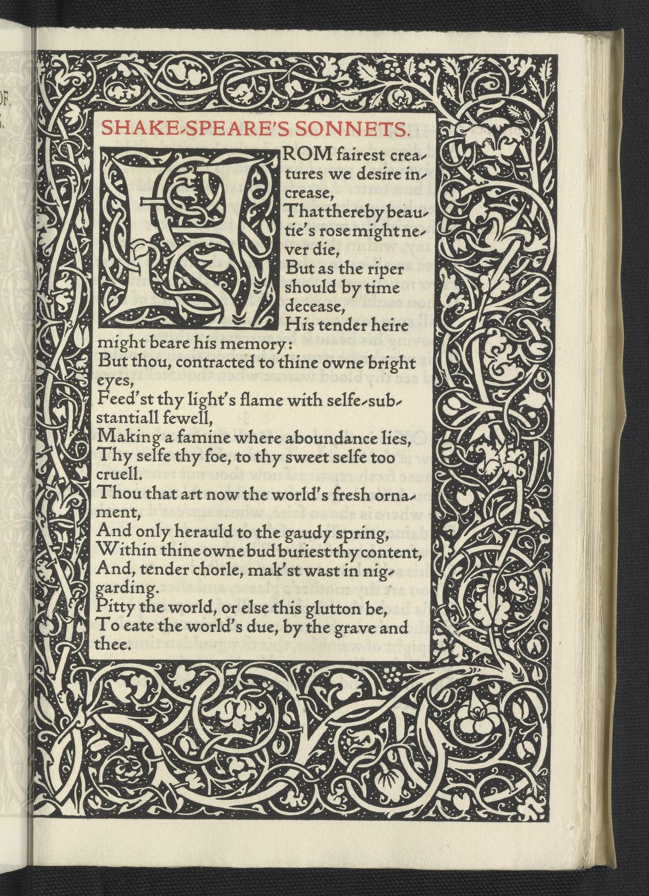 The Poems of William Shakespeare, Morris