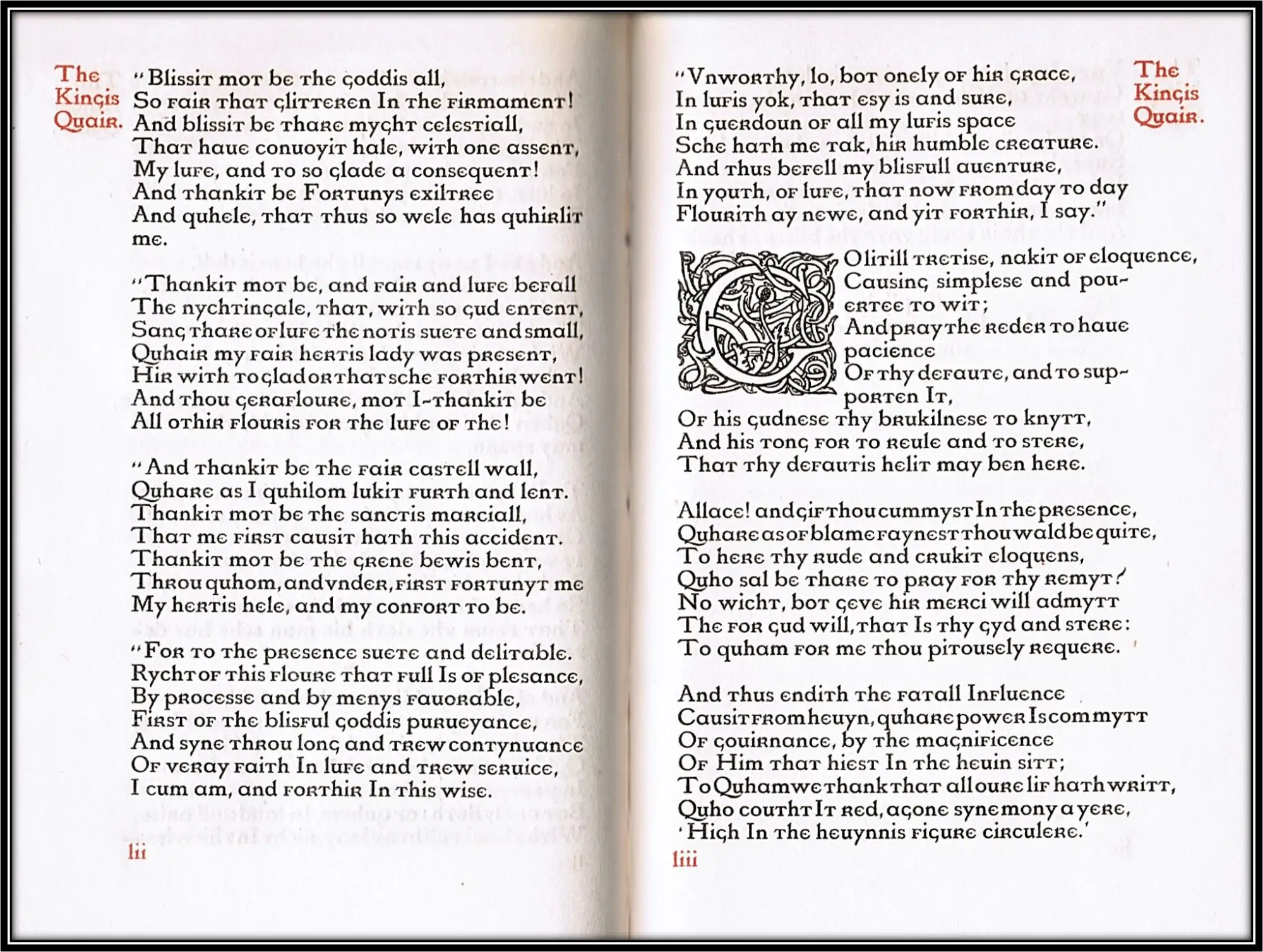 The Kingis Quair, Vale Press