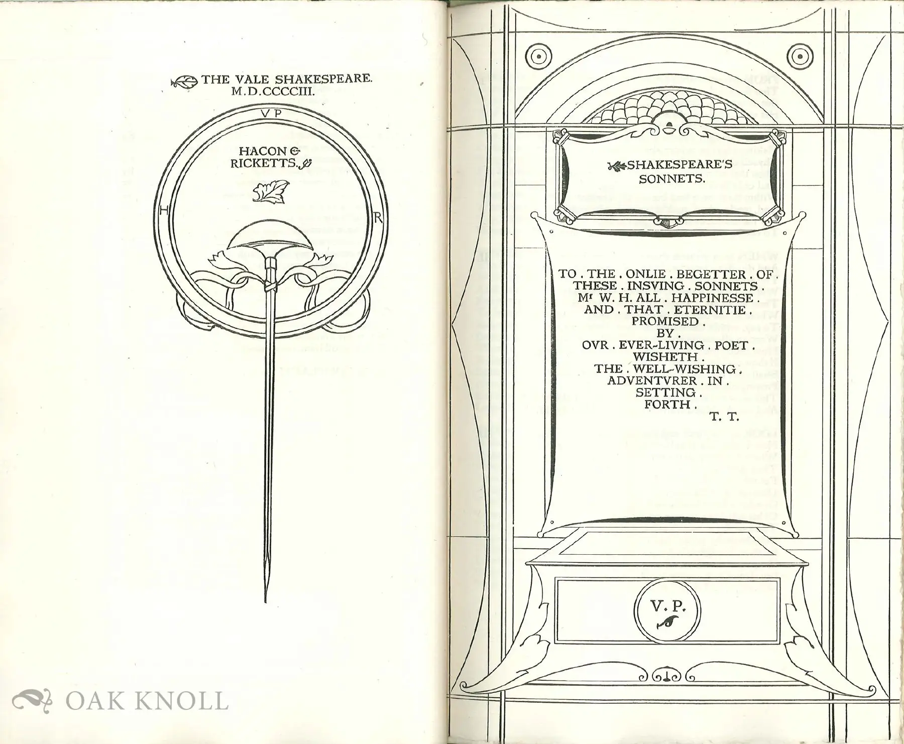 Shakespeare’s Sonnets. Vale Press