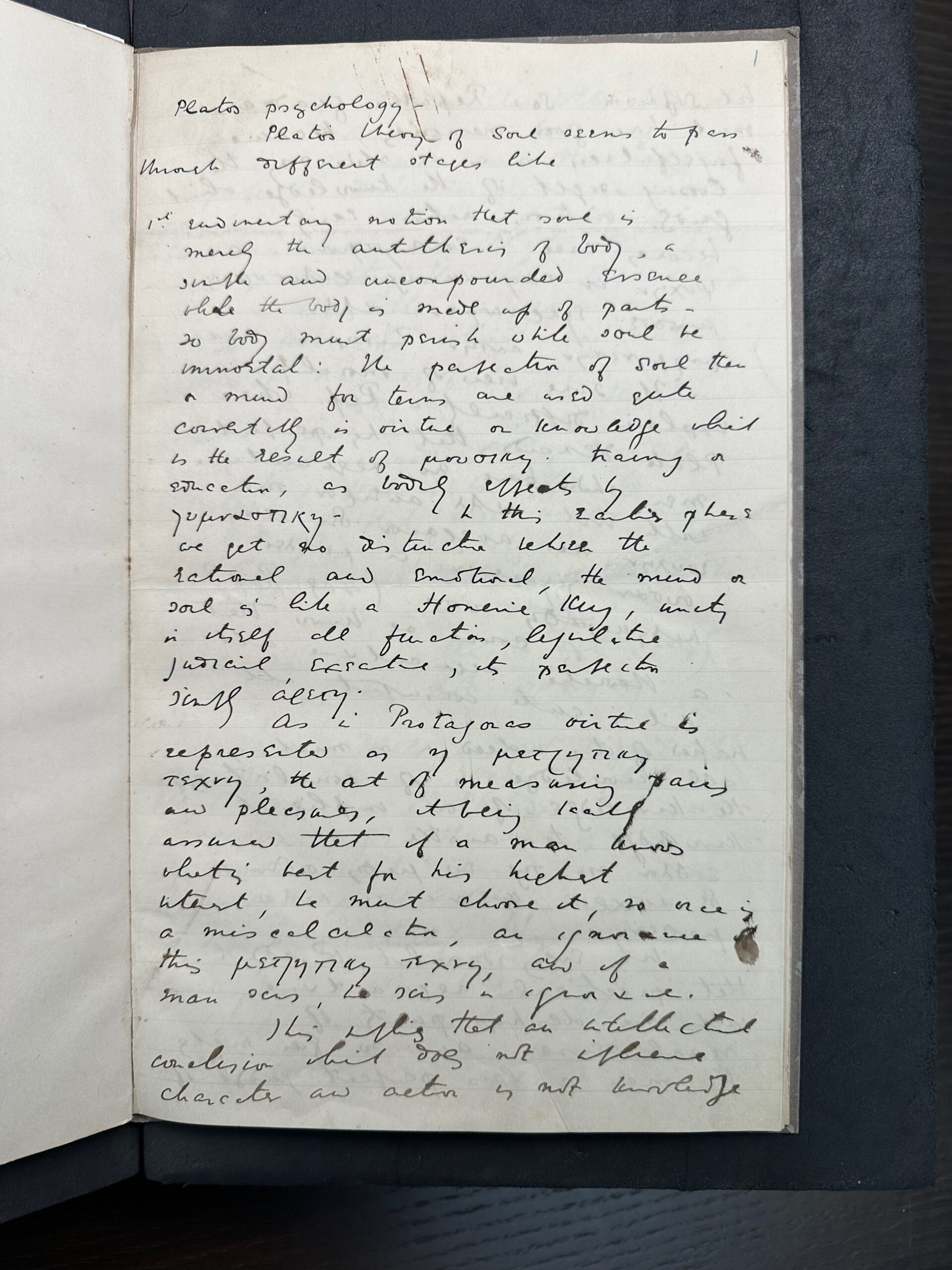 Plato’s Philosophy, 1874 f MS.2002.006