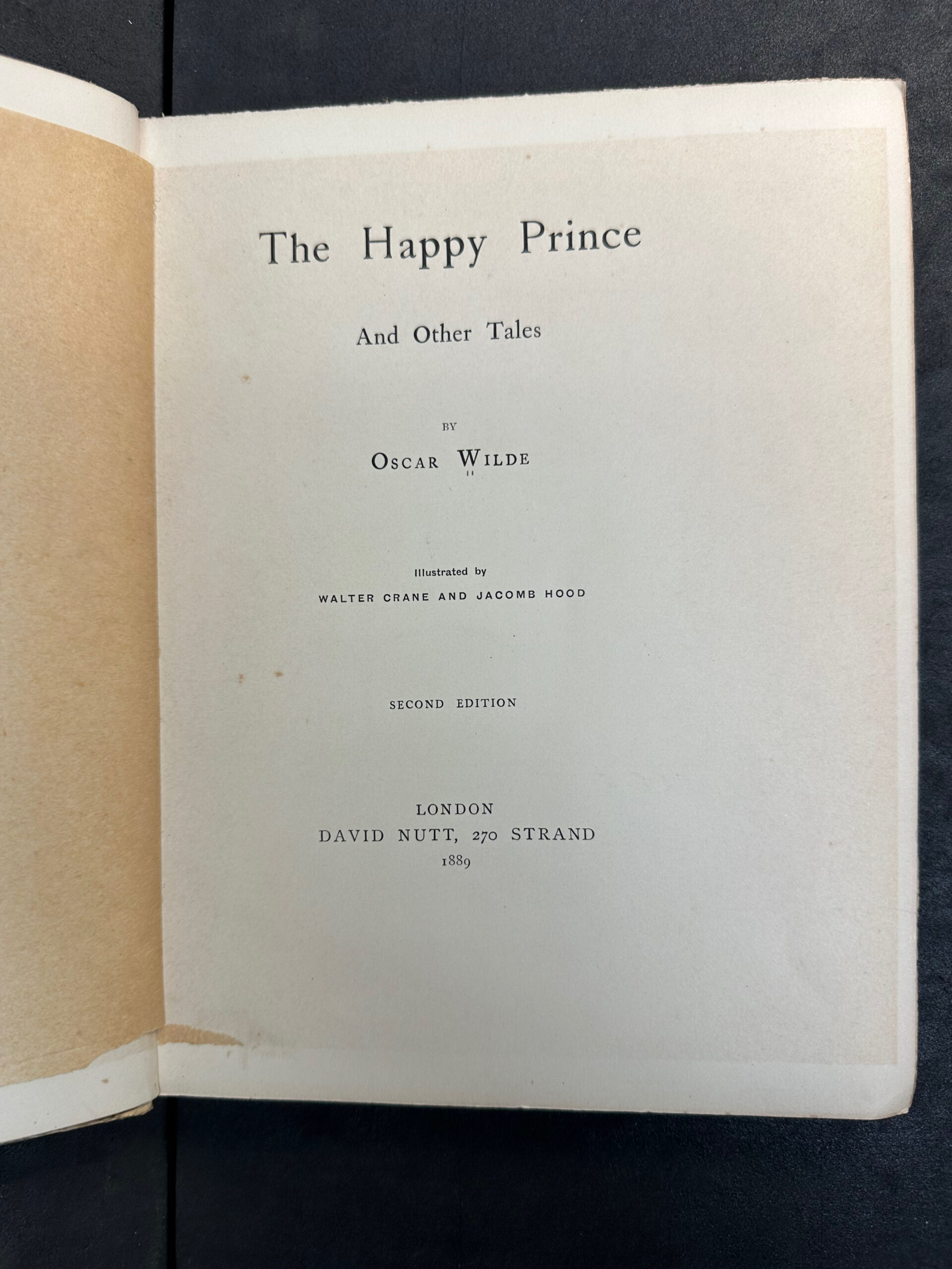 The Happy Prince and Other Tales, 1889, PR5818 .H251 1889 *
