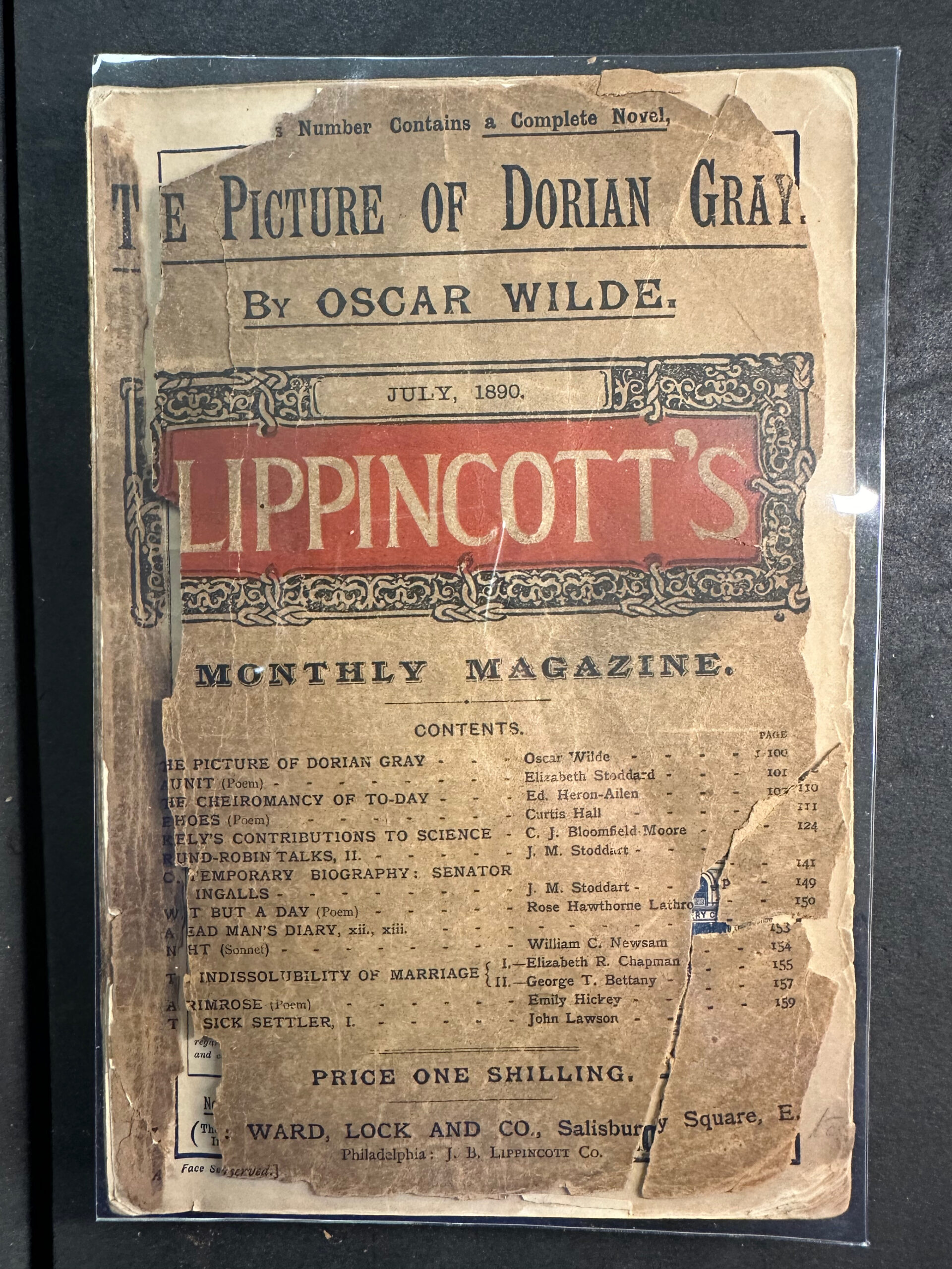 The Picture of Dorian Gray, 1890, PR5819 .P611 *